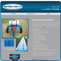 Specialty Sales Co., Sumner GA - Website Design